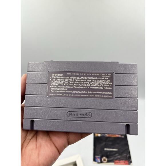 ESPN National Hockey Night (SNES, 1994) CIB Manual Tested B - Picture 6 of 16